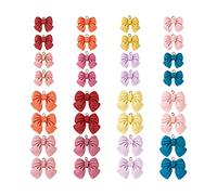 Cheriswelry 32pcs Resin Bowknot Pendants 8 Colors Cute Bow Bowtie Charms Dangle Beads with Loops for DIY Jewellery Bracelet Necklace Keychain Making