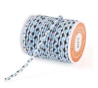 Cheriswelry 4-Ply 1.5mm Macrame Cotton Rope Colored Braided Thread Handmade Thin Colorful Twisted Cords Chinese Knotting String for Jewelry Making Home Decor, Blue
