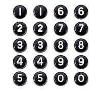 Cheriswelry 400pcs Flat Round Black Acrylic Number Beads 7mm Disc Coin Number 0-9 Spacer Beads for Name Bracelet Necklace Jewellery Making