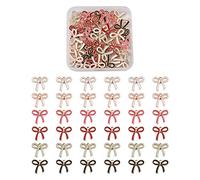 Cheriswelry 48pcs Alloy Enamel Bowknot Pendants 6 colors Cute Bowtie Bow Dangle Charms Beads for DIY Jewellery Bracelet Crafts Making