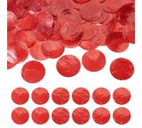 Cheriswelry 50 Pcs Natural Shell Pieces Flat Round Shell Beads 2 Holes Sea Shell Discs for Wind Chimes Curtain Window Decoration, Fire Brick