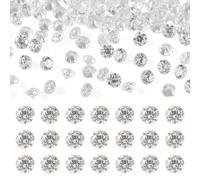 Cheriswelry 500Pcs Crystal Cubic Zirconia Cabochons 1.5mm Tiny Clear Diamond Shape Rhinestones Loose CZ Stone Embellishments for DIY Jewelry Craft Projects