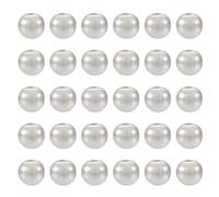 Cheriswelry 50Pcs 925 Sterling Silver Beads 4mm Round Smooth Spacer Beads for Bracelet Necklace Earring Anklets DIY Jewellery Crafts Making