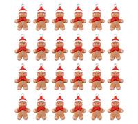 Cheriswelry 50Pcs Gingerbread Man Pendants Gingerbread Man Resin Dangle Charms Lovely Hang Ornament 33x19x6.5mm for DIY Necklace Bracelet Earring Making