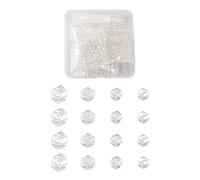 Cheriswelry 697pcs Electroplate Faceted Cube Glass Beads Crystal Clear AB Color Cubic Square Loose Beads Spacers for DIY Jewellery Necklace Making(2mm/4mm/6mm/7mm)