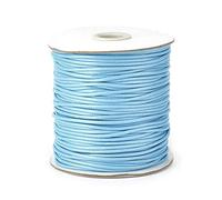 Cheriswelry about 200yards 1.5mm Korean Polyester Cord Thread Beading String Rope with Spool for Jewellery Crafts Making Macrame, LightSkyBlue
