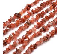 Cheriswelry South Red Agate Chip Beads Strand 5~8mm Tumbled Gems Healing Reiki Crystals 31.5 Inches for Jewellery Necklace Bracelet Earring Making