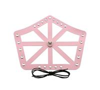 Cherjoury Hollow Out Vintage PU Wide Bracers Tie Arm Cuffs Adjustable Width Medieval Wristband Multiple Color Wristband Light Pink