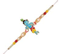 CHERKRAFT Bal Gopal Shree Krishna Rakhi for Small Brother Rakhi for Small Bhai Bro Rakhi Thread 101