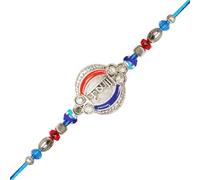 CHERKRAFT Fancy Kundan Premium Rakhi for Brother Designer Rakshabandhan Rakhi Thread - 89