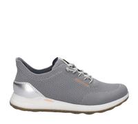 CHERLY-01 Grey fabric: Women's shoe with movable anatomical insole, EasyOn fit, recycled non-slip rubber sole and elastic laces., grey, 4 UK