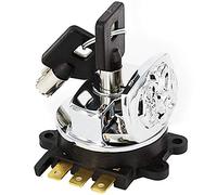 Chern Yueh Skull Ignition Switch with Round Key for Harley-Davidson Road King Dyna Softail 71501-93 71313-96A (Chrome)