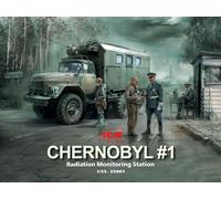Chernobyl #1. Radiation Monitoring Station Zil Truck + Figures + Diorama 1:35
