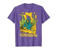Chernobyl Chernobyl Roentgen Radioactive Explosion T-Shirt, Men, Purple Heather, Large