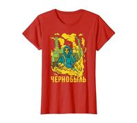 Chernobyl Chernobyl Roentgen Radioactive Explosion T-Shirt, Women, Red, Large
