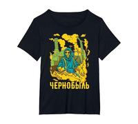 Chernobyl Chernobyl Roentgen Radioactive Explosion T-Shirt, Women's Plus, Black, 1X