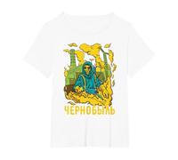 Chernobyl Chernobyl Roentgen Radioactive Explosion T-Shirt, Women's Plus, White, 5X