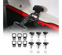 CheroCar Hard Top Quick Removal Fastener Thumb Roof Screws Bolts Tie Down Anchor with Washers Kit for Jeep Wrangler Sports Sahara Rubicon X & Unlimited YJ TJ LJ JK JL 2/4Door 1987-2020 (D-Black)