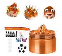 Cherocito Temporary Color Wax Kit Orange Hair Wax for Teens, Crazy Hair Day Accessories, Gifts for Kids, Color Wax for Orange Coloring (1 Oz)