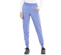 Cherokee iflex Women Scrubs Pant Mid Rise Jogger CK011, S, Ciel Blue