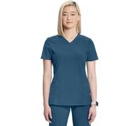 Cherokee Infinity CK865A Women's V-Neck Scrub Top, Caribbean Blue, Medium