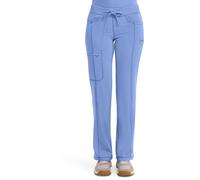 Cherokee Infinity Straight Leg Drawstring Women Scrub Pants 360 Stretch with 4 Pockets - 1123A, Ciel, S