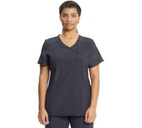CHEROKEE Infinity Women Nurse Scrubs Top Mock Wrap 2625A, Pewter, XS
