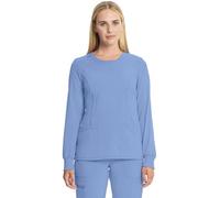 CHEROKEE Infinity Women Scrubs Top Long Sleeve V-Neck CK781A, M, Ciel