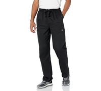 Cherokee Men Scrubs Pant Workwear Core Stretch Fly Front Cargo 4243, Black, Small