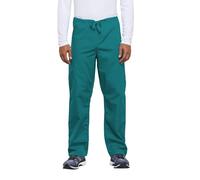 CHEROKEE Men & Women Scrubs Pant Workwear Originals Drawstring Cargo 4100, Teal Blue, Medium