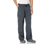 Cherokee Mens and Womens Cargo Pant with Elastic Waist and Features 5 Pockets 4043, Pewter, X-Large