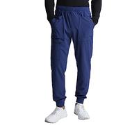 Cherokee Men's Mid Rise Pull-on Jogger Scrubs Pant Medical, Navy, X-Large