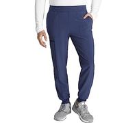 Cherokee Men's Mid Rise Pull-on Jogger Scrubs Pant, Navy, X-Large