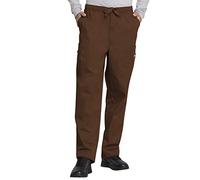 CHEROKEE Men's Classic Medical Scrubs Pants, Chocolate, Small