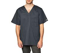 Cherokee Men's Premium Core Stretch V-Neck Scrub Top - 4743, Pewter, XL