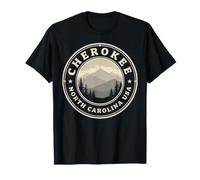 Cherokee North Carolina Stamp Travel Souvenir Badge T-Shirt