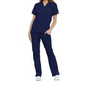 Cherokee - Original Line 18002 Women's V-Neck Tunic Size S Navy Blue