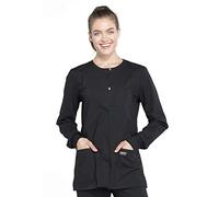 Cherokee Professionals Workwear Women's Snap Front Warm-Up Solid Scrub Jacket