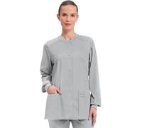 Cherokee Professionals Workwear Women's Snap Front Warm-Up Solid Scrub Jacket