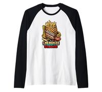 Cherokee Roots Strong Indigenous Heritage Power Raglan Baseball Tee
