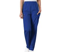 Cherokee Scrub Pants for Women Workwear Originals Pull-On Elastic Waist 4200, Galaxy Blue, M Tall
