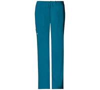 Cherokee Scrubs for Women Workwear Core Stretch Drawstring Cargo Scrub Pants 4044, Caribbean Blue, XS