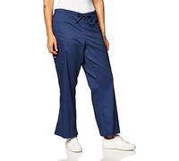 Cherokee Scrubs for Women Workwear Core Stretch Drawstring Cargo Scrub Pants 4044, Navy, XL Petite