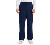 Cherokee Traditional Fit Cargo Scrub Pants for Men with Elastic Waistband 4243, Navy, Medium