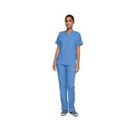 Cherokee - Originals Line 18019 Women's V-Neck Tunic Size M Sky Blue