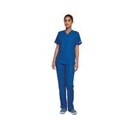 Cherokee Women - Woman Scrub Top Originals - Medical Clothing - with Pockets - V-Neck - WWE4700 - Galaxy Blue - XS