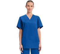 CHEROKEE Women and Men V-Neck Scrub Top with 3 Pockets 4876, Royal, L