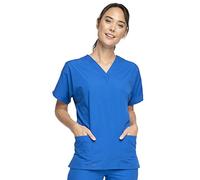 Cherokee Women - Woman Scrub Top Originals - Medical Clothing - with Pockets - V-Neck - WWE4700 - Royal - XL