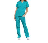 Cherokee Women - Woman Scrub Top Plus Size Originals - Medical Clothing - with Pockets - V-Neck - WWE4700 - Turquoise - 3XL