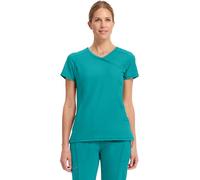 Cherokee Women's 2625a Medical Scrubs Shirt, Teal Blue, M